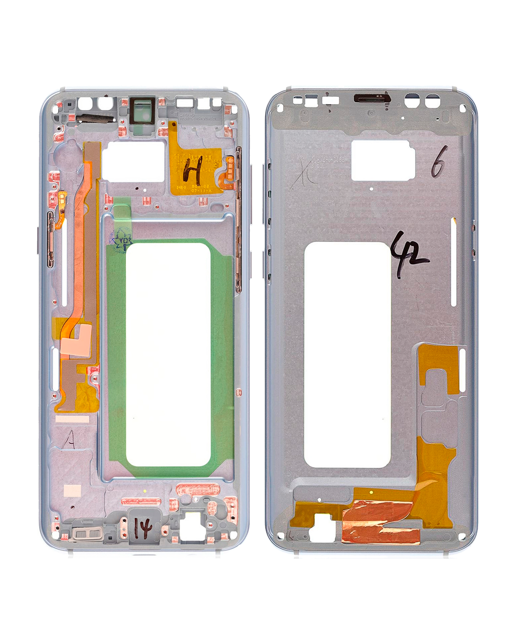 Mid-Frame Housing Compatible For Samsung Galaxy S8 Plus Replacement by Macfactory.Store (With Small Parts) (Coral Blue)