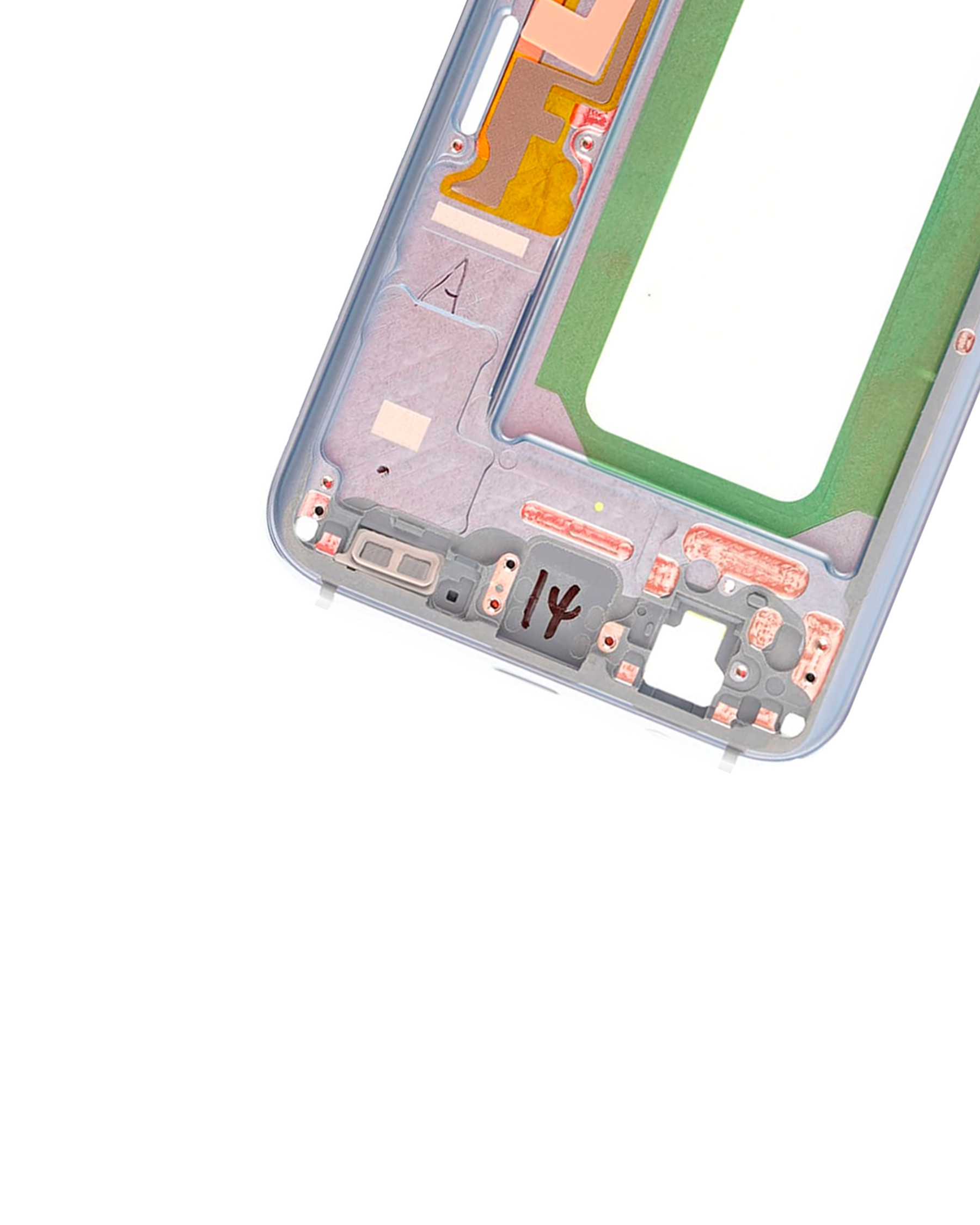 Mid-Frame Housing Compatible For Samsung Galaxy S8 Plus Replacement by Macfactory.Store (With Small Parts) (Coral Blue)