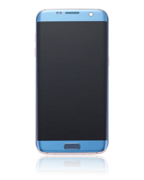 Replacement OLED Assembly With Frame Compatible For Samsung Galaxy S7 Edge (All US Models / G935A) (Refurbished) (Blue Coral)
