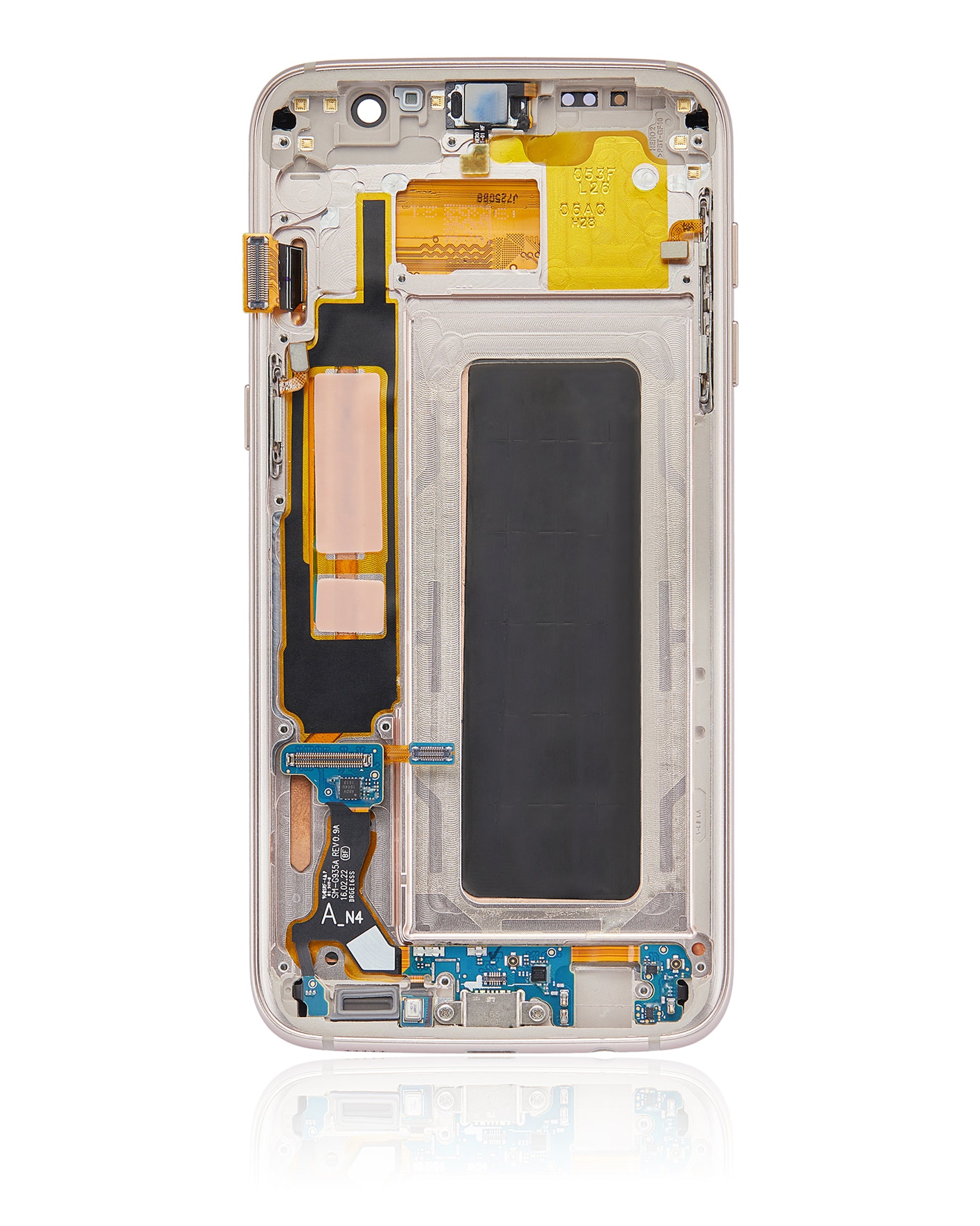 Replacement OLED Assembly With Frame Compatible For Samsung Galaxy S7 Edge (All US Models / G935A) (Refurbished) (Blue Coral)