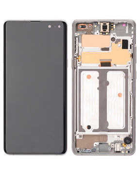 Replacement OLED Assembly With Frame Compatible For Samsung Galaxy S10 5G (Refurbished) (Crown Silver)