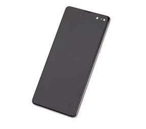 OLED Assembly With Frame Compatible For Samsung Galaxy S10 5G Replacement by Macfactory.Store(Service Pack) (Crown Silver)