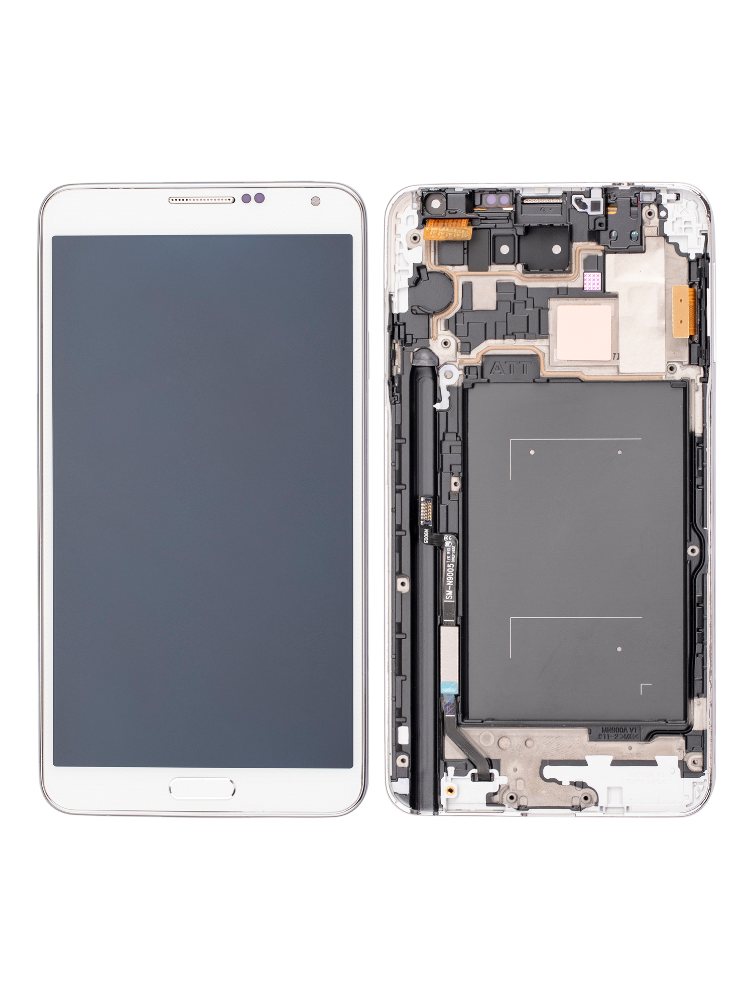 Replacement OLED Assembly With Frame Compatible For Samsung Galaxy Note 3 (Refurbished) (AT&T / T-Mobile) (White)