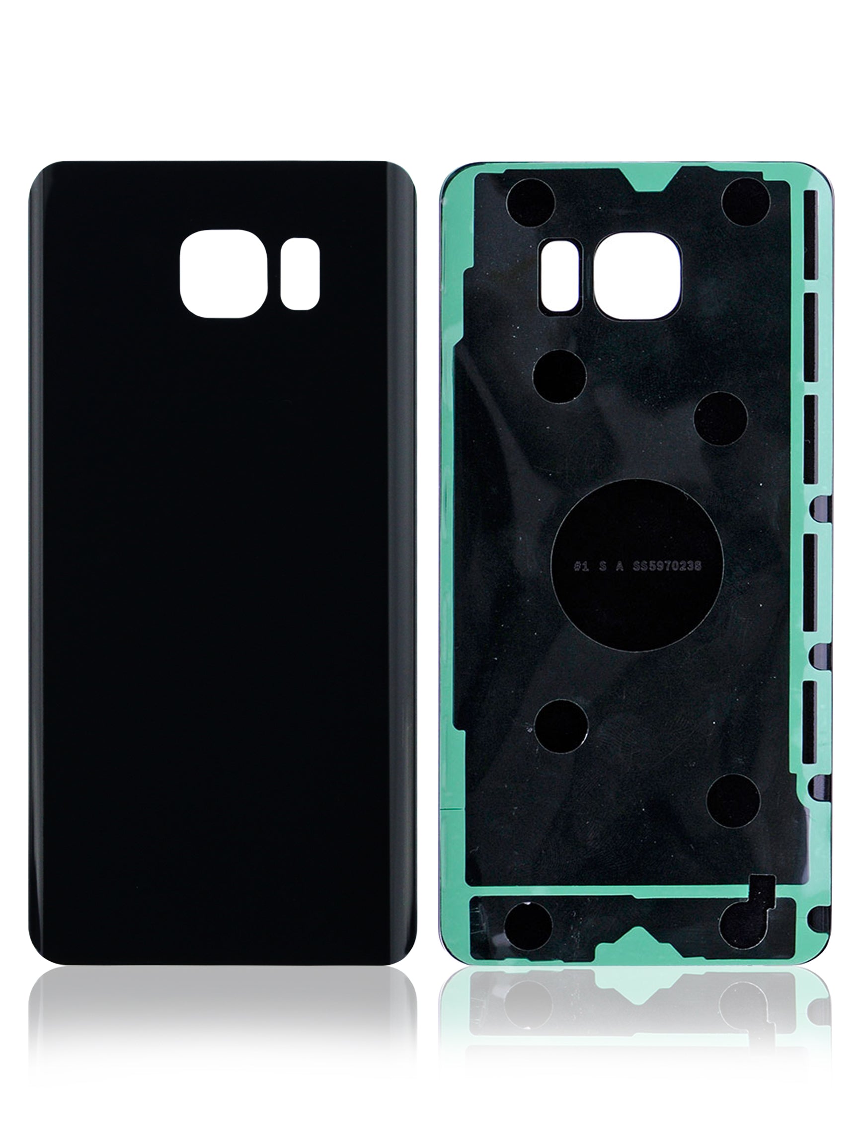 Back Cover Glass Compatible For Samsung Galaxy Note 5 Replacement (No Logo) (Vemake) (Black Sapphire)