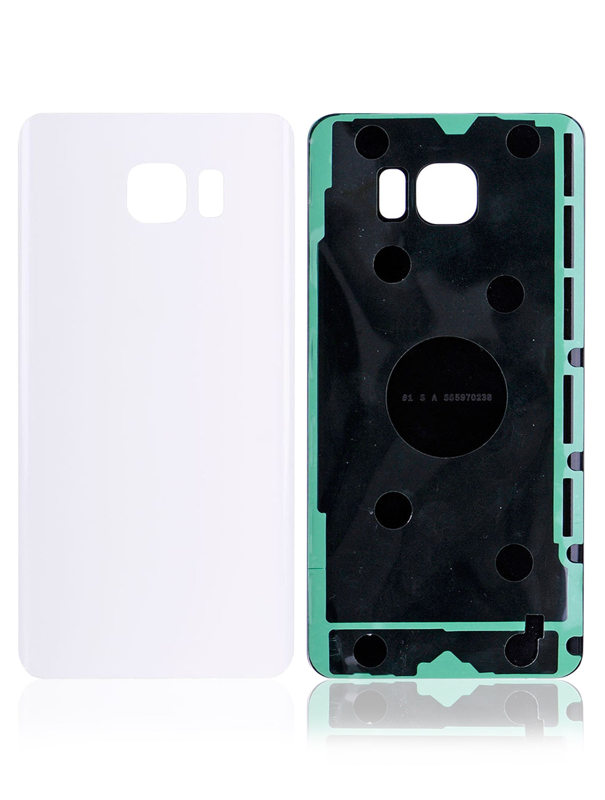 Back Cover Glass Compatible For Samsung Galaxy Note 5 Replacement  (No Logo) (Vemake) (White Pearl)