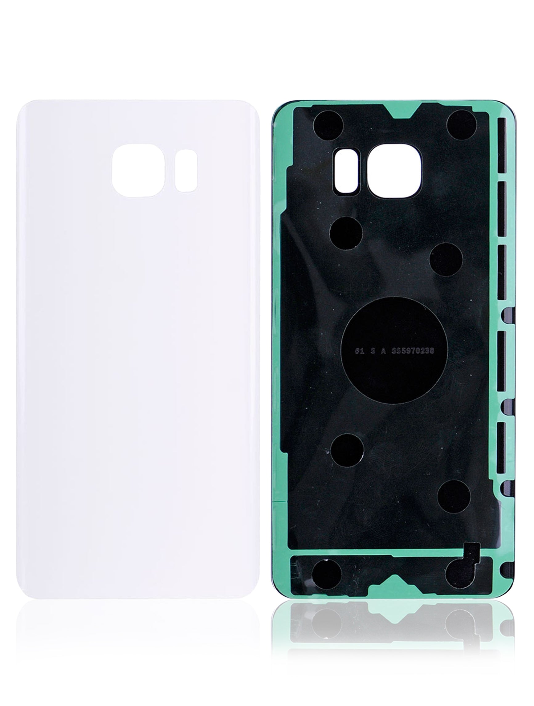Back Cover Glass Compatible For Samsung Galaxy Note 5 Replacement  (No Logo) (Vemake) (White Pearl)