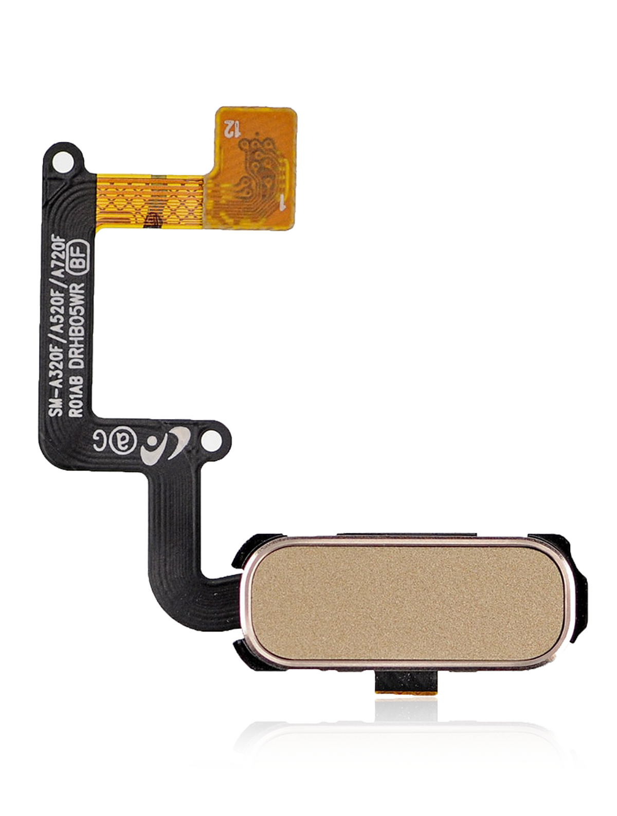 Replacement Fingerprint Reader With Flex Cable Compatible For Samsung Galaxy A3 (A320 / 2017) / A5 (A520 / 2017) / A7 (A720 / 2017) (Gold)
