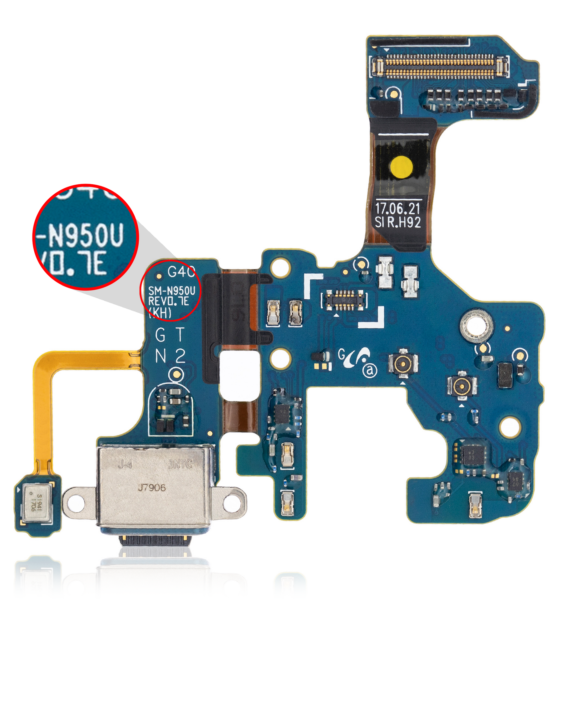 Charging Port With Flex Cable Compatible For Samsung Galaxy Note 8 Replacement (N950U) (US Model)