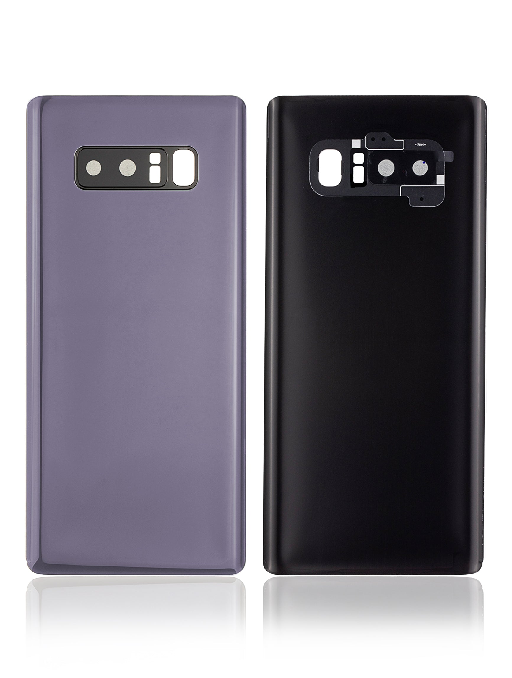 Back Cover Glass With Camera Lens Replacement Compatible For Samsung Galaxy Note 8 (No Logo) (Vemake) (Orchid Gray)