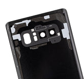 Back Cover Glass With Camera Lens Compatible For Samsung Galaxy Note 8 Replacement (No Logo) (Vemake) (Silver)