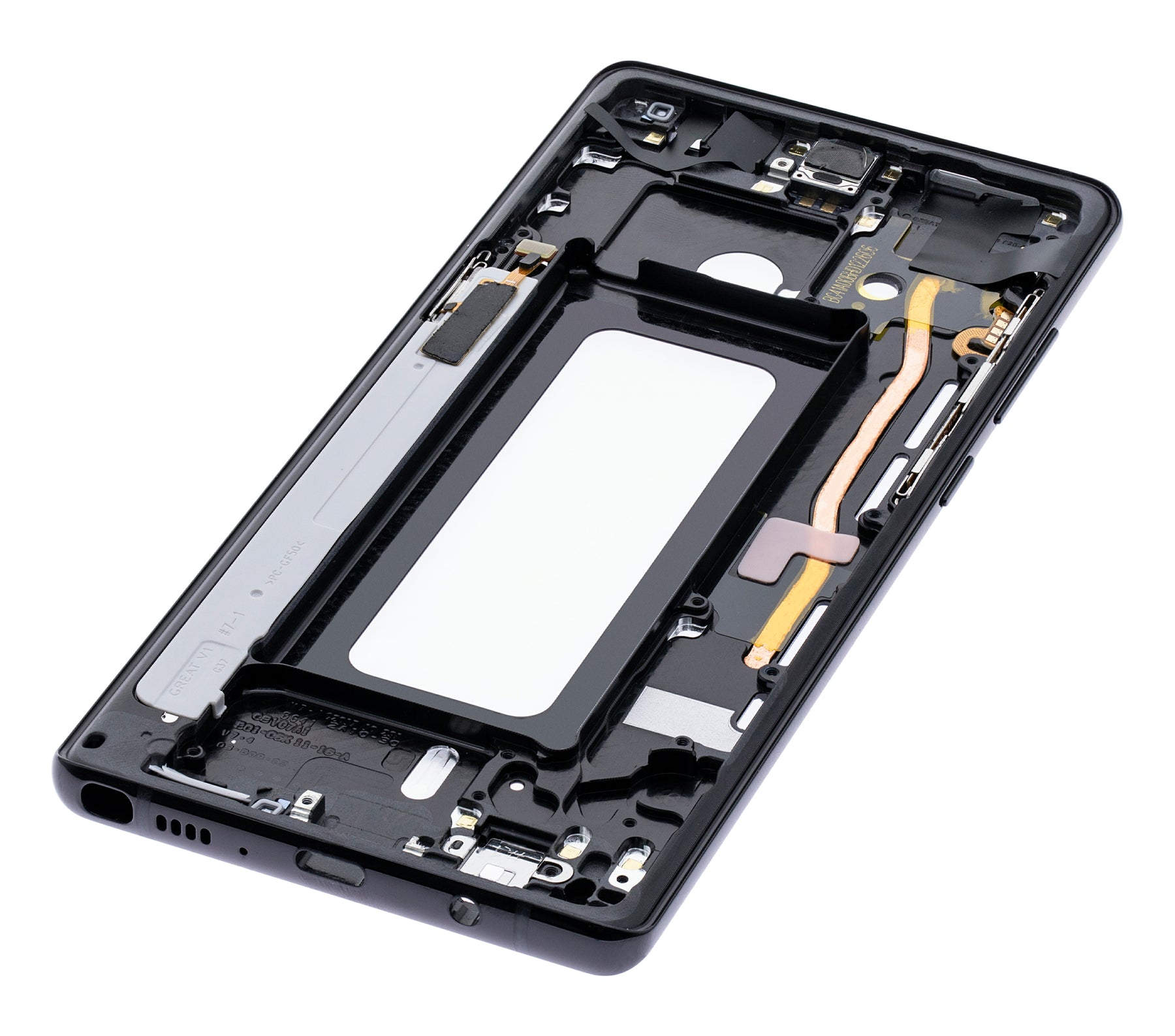 Replacement Mid-Frame Housing Compatible For Samsung Galaxy Note 8 (With Small Parts) (Midnight Black)