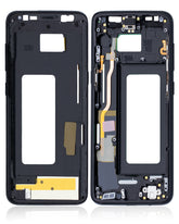 Mid-Frame Housing Replacement Compatible For Samsung Galaxy S8 (With Small Parts) (Midnight Black)