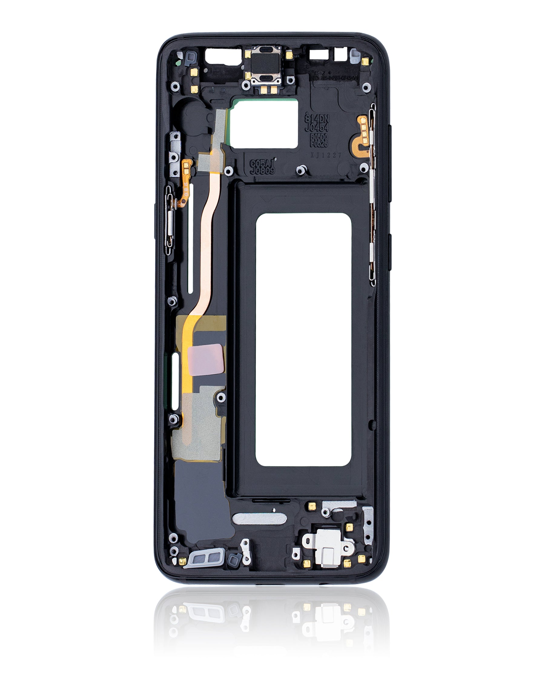 Mid-Frame Housing Replacement Compatible For Samsung Galaxy S8 (With Small Parts) (Midnight Black)