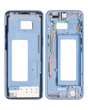 Replacement Mid-Frame Housing Compatible For Samsung Galaxy S8 (With Small Parts) (Coral Blue)