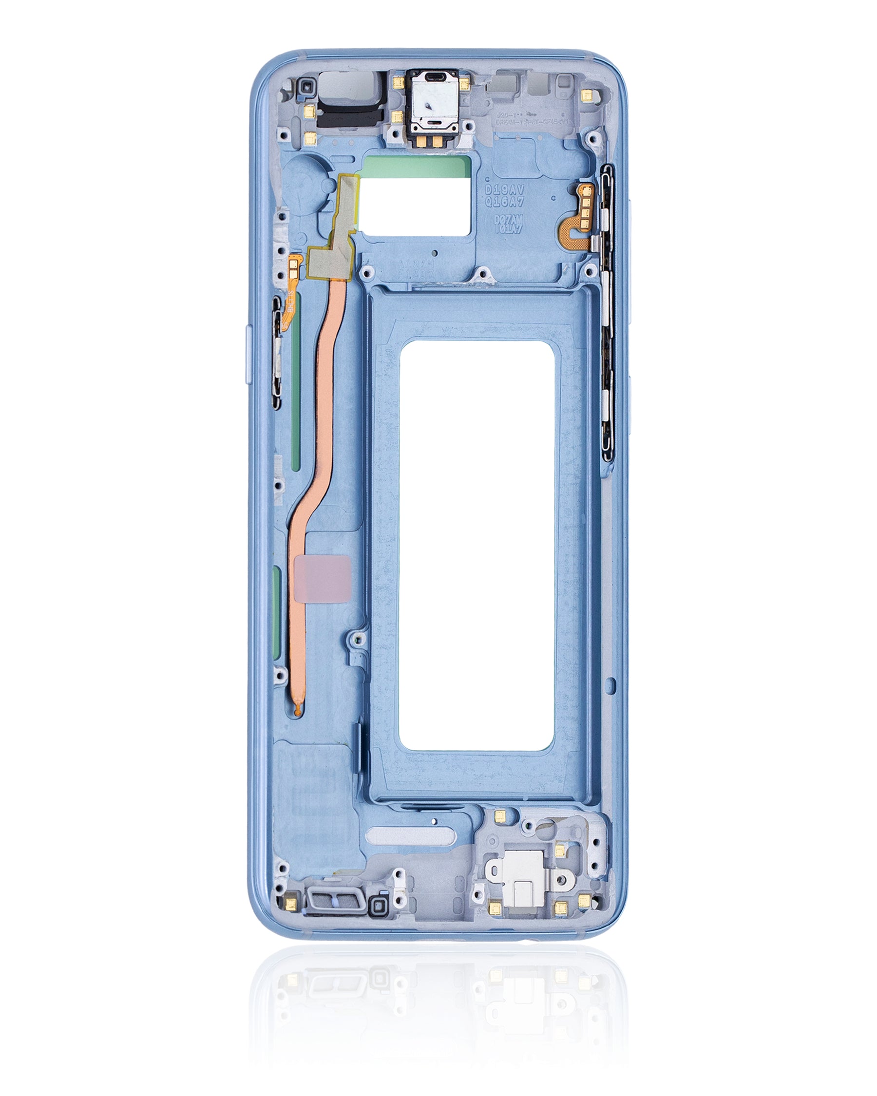 Replacement Mid-Frame Housing Compatible For Samsung Galaxy S8 (With Small Parts) (Coral Blue)