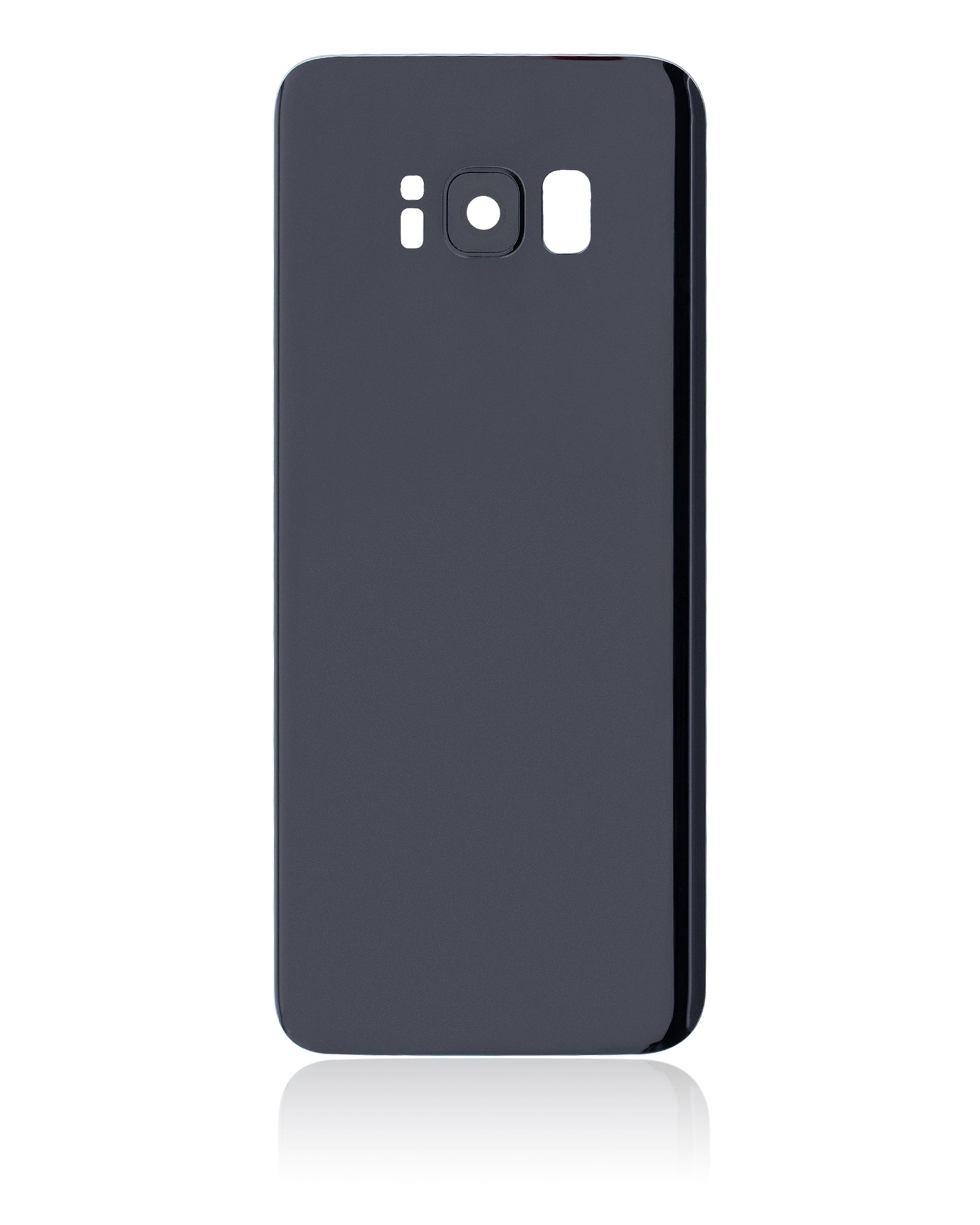 Replacement Back Cover Glass With Camera Lens Compatible For Samsung Galaxy S8 (No Logo) (Vemake) (Midnight Black)