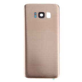 Replacement Back Cover Glass With Camera Lens Compatible For Samsung Galaxy S8 (No Logo) (Vemake) (Maple Gold)