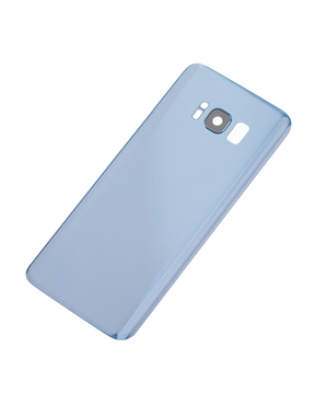 Replacement Back Cover Glass With Camera Lens Compatible For Samsung Galaxy S8 (No Logo) (Vemake) (Coral Blue)