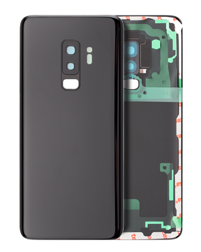 Replacement Back Cover Glass With Camera Lens Compatible For Samsung Galaxy S9 Plus (Service Pack) (Midnight Black)
