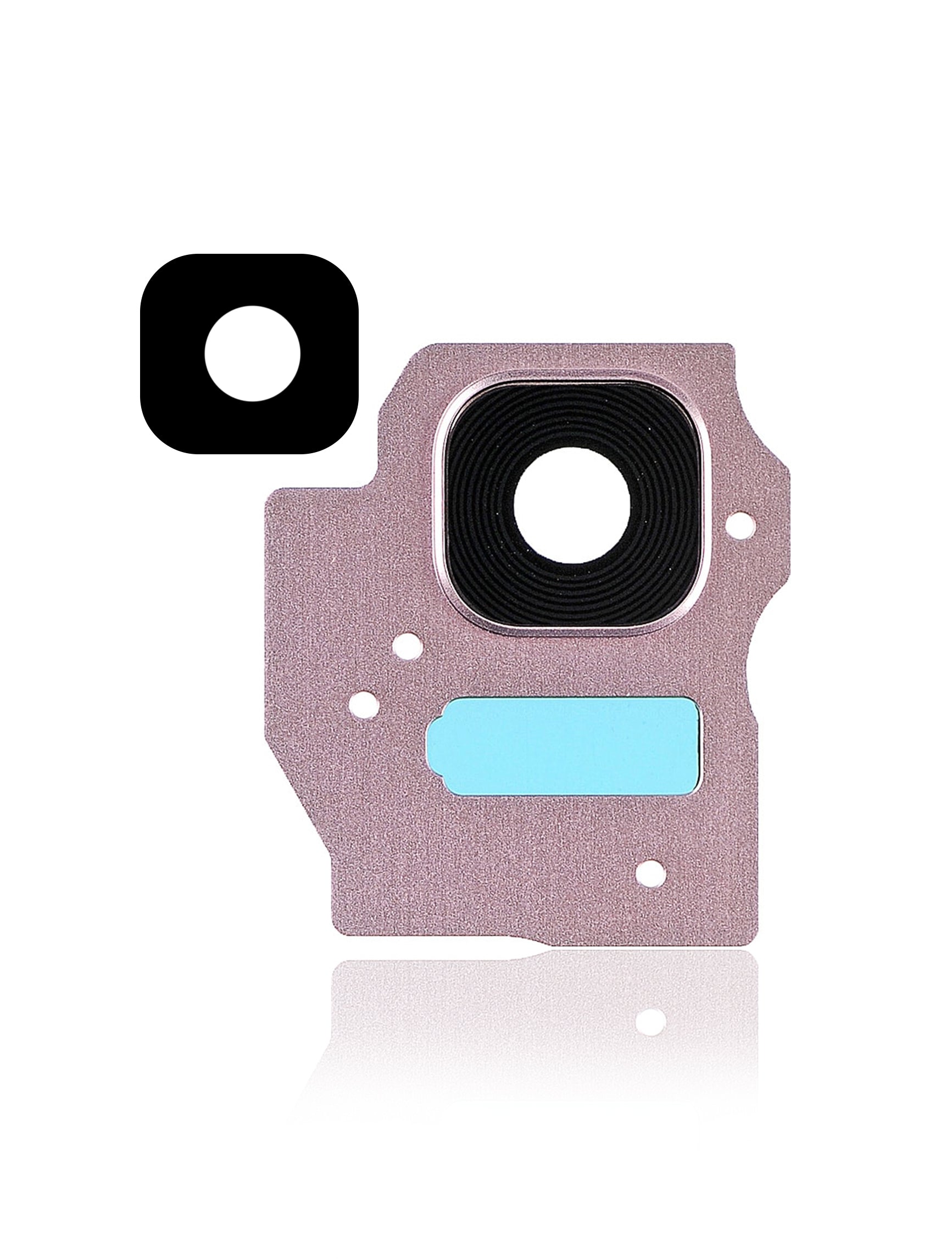 Replacement Back Camera Lens With Bezel Ring Compatible For Samsung Galaxy S8 Plus (Rose Gold)