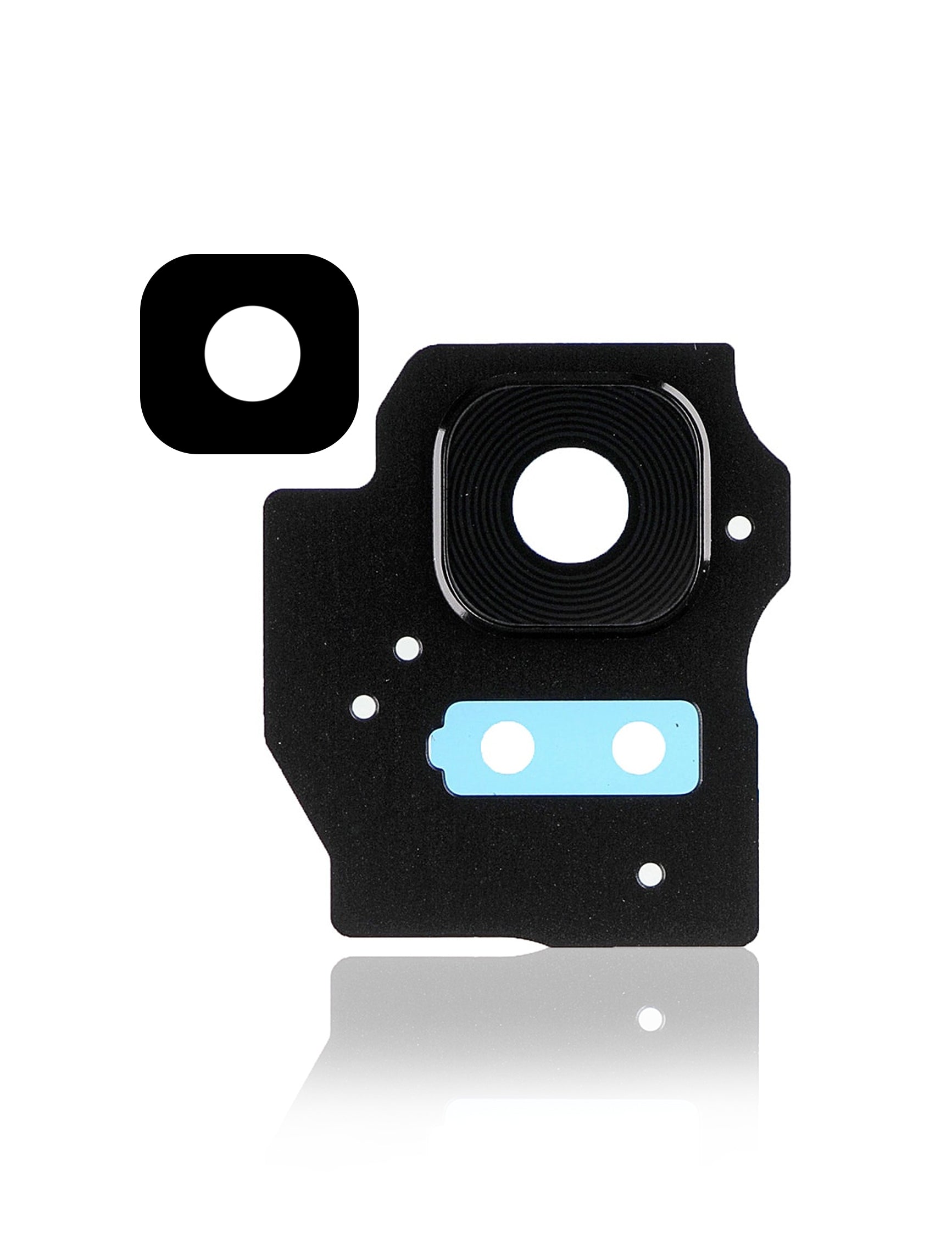 Back Camera Lens With Bezel Ring Compatible For Samsung Galaxy S8 Plus Replacement (Midnight Black)