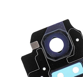 Back Camera Lens With Bezel Ring Compatible For Samsung Galaxy S8 Plus Replacement (Midnight Black)