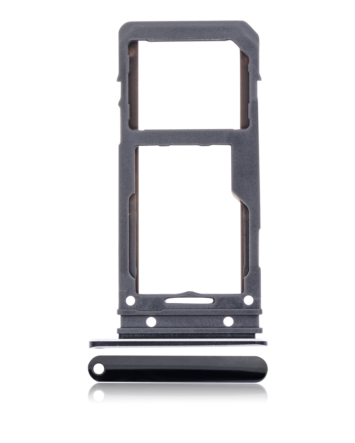 Dual Sim Card Tray Compatible For Samsung Galaxy S8 / S8 Plus Replacement (Midnight Black)