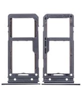 Dual Sim Card Tray Compatible For Samsung Galaxy S8 / S8 Plus Replacement (Midnight Black)
