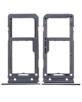 Dual Sim Card Tray Compatible For Samsung Galaxy S8 / S8 Plus Replacement (Midnight Black)