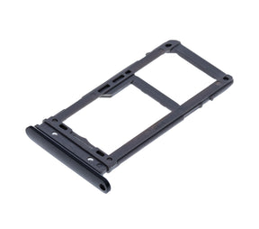 Dual Sim Card Tray Compatible For Samsung Galaxy S8 / S8 Plus Replacement (Midnight Black)