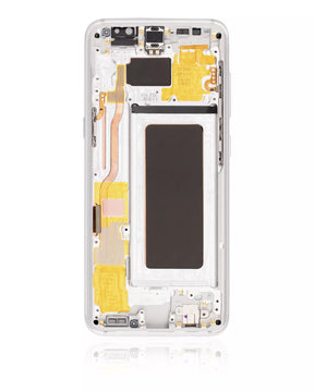 OLED Assembly With Frame Replacement Compatible For Samsung Galaxy S8 (Service Pack) (Arctic Silver)