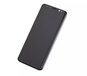OLED Assembly With Frame Replacement Compatible For Samsung Galaxy S8 (Service Pack) (Arctic Silver)