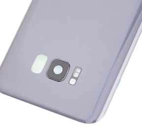 Back Cover Glass With Camera Lens Replacement Compatible For Samsung Galaxy S8 Plus (No Logo) (Vemake) (Orchid Gray)