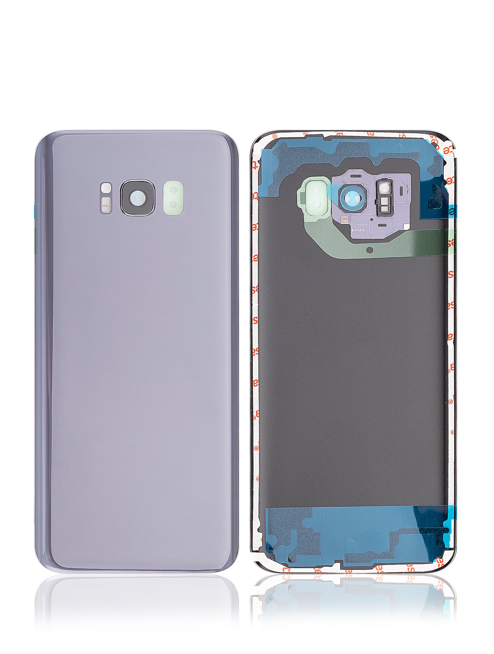 Back Cover Glass With Camera Lens Replacement Compatible For Samsung Galaxy S8 Plus (No Logo) (Vemake) (Orchid Gray)