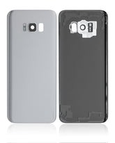 Back Cover Glass With Camera Lens Compatible For Samsung Galaxy S8 Plus Replacement (No Logo) (Vemake) (Arctic Silver)