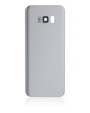 Back Cover Glass With Camera Lens Compatible For Samsung Galaxy S8 Plus Replacement by Macfactory.Store(Service Pack) (Arctic Silver)