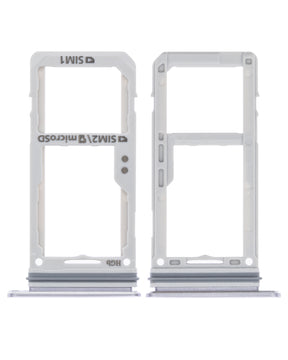Dual Sim Card Tray Compatible For Samsung Galaxy S8 / S8 Plus Replacement (Orchid Gray)