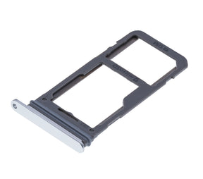 Replacement Dual Sim Card Tray Compatible For Samsung Galaxy S8 / S8 Plus (Arctic Silver)
