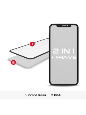 3 in 1 (Glass With OCA Pre-Installed + Frame) Compatible For iPhone 11 Pro (OCA Master)