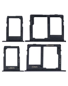 Sim Card Tray Compatible For Samsung Galaxy J8 (J810 / 2018) (Black) (2 Piece Set)