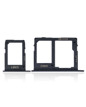 Sim Card Tray Compatible For Samsung Galaxy J8 (J810 / 2018) (Black) (2 Piece Set)