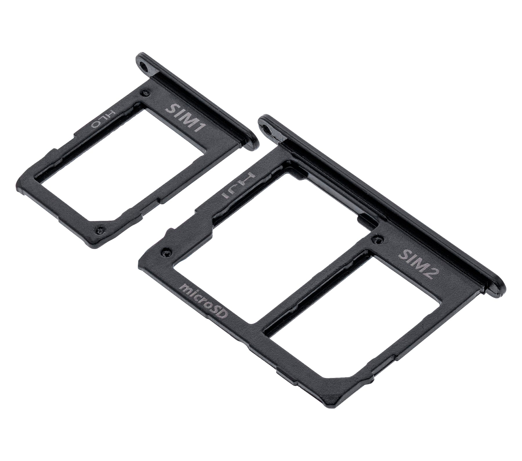 Sim Card Tray Compatible For Samsung Galaxy J8 (J810 / 2018) (Black) (2 Piece Set)