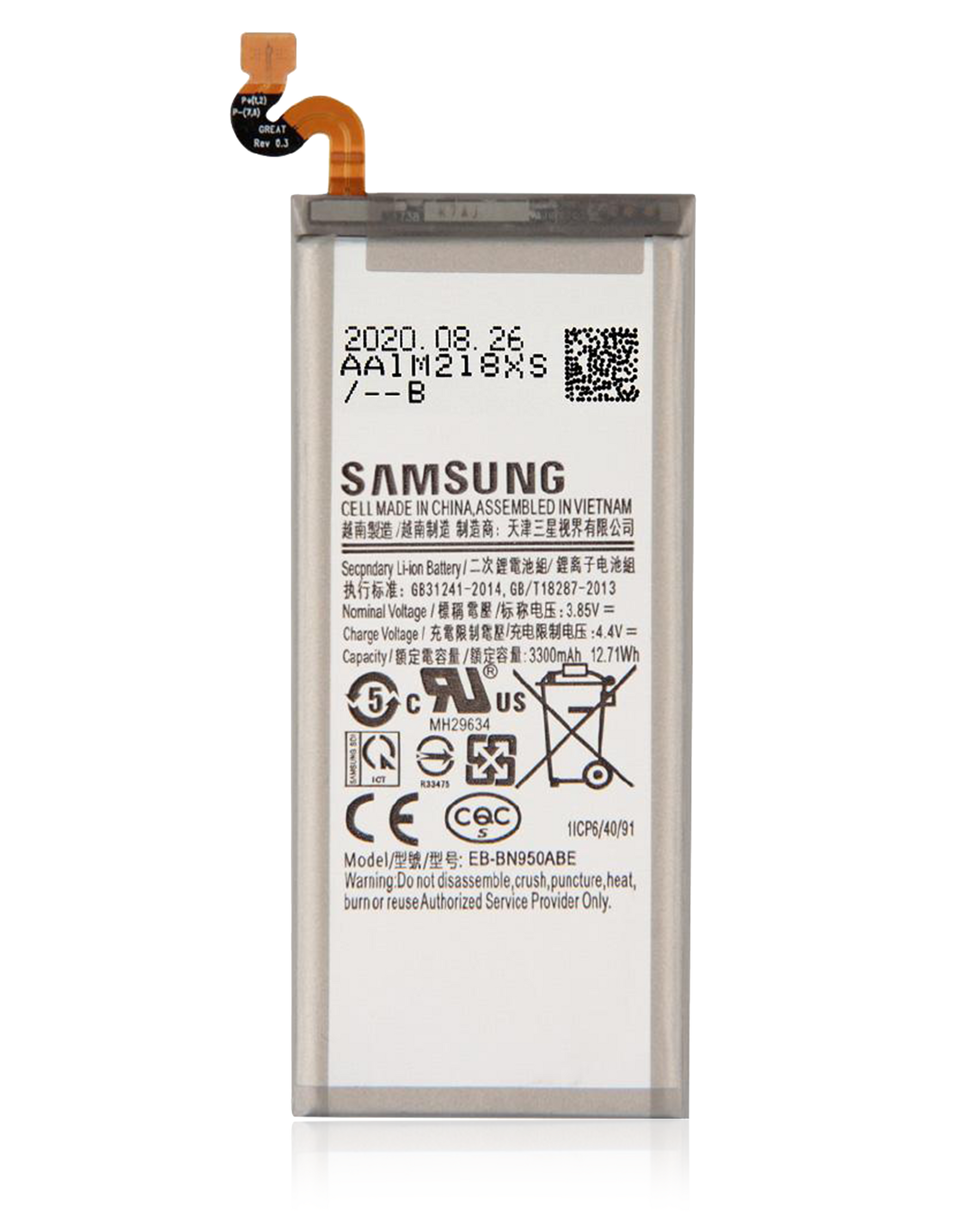 Replacement Battery Compatible For Samsung Galaxy Note 8 (EB-BN950ABA) (Service Pack)
