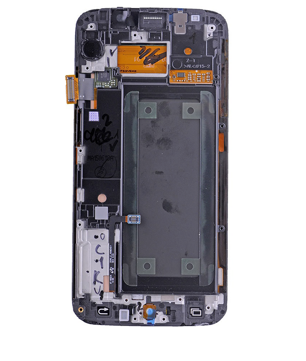 Replacement OLED Assembly With Frame Compatible For Samsung Galaxy S6 Edge (CDMA: Verizon / Sprint) (Service Pack) (White Pearl)