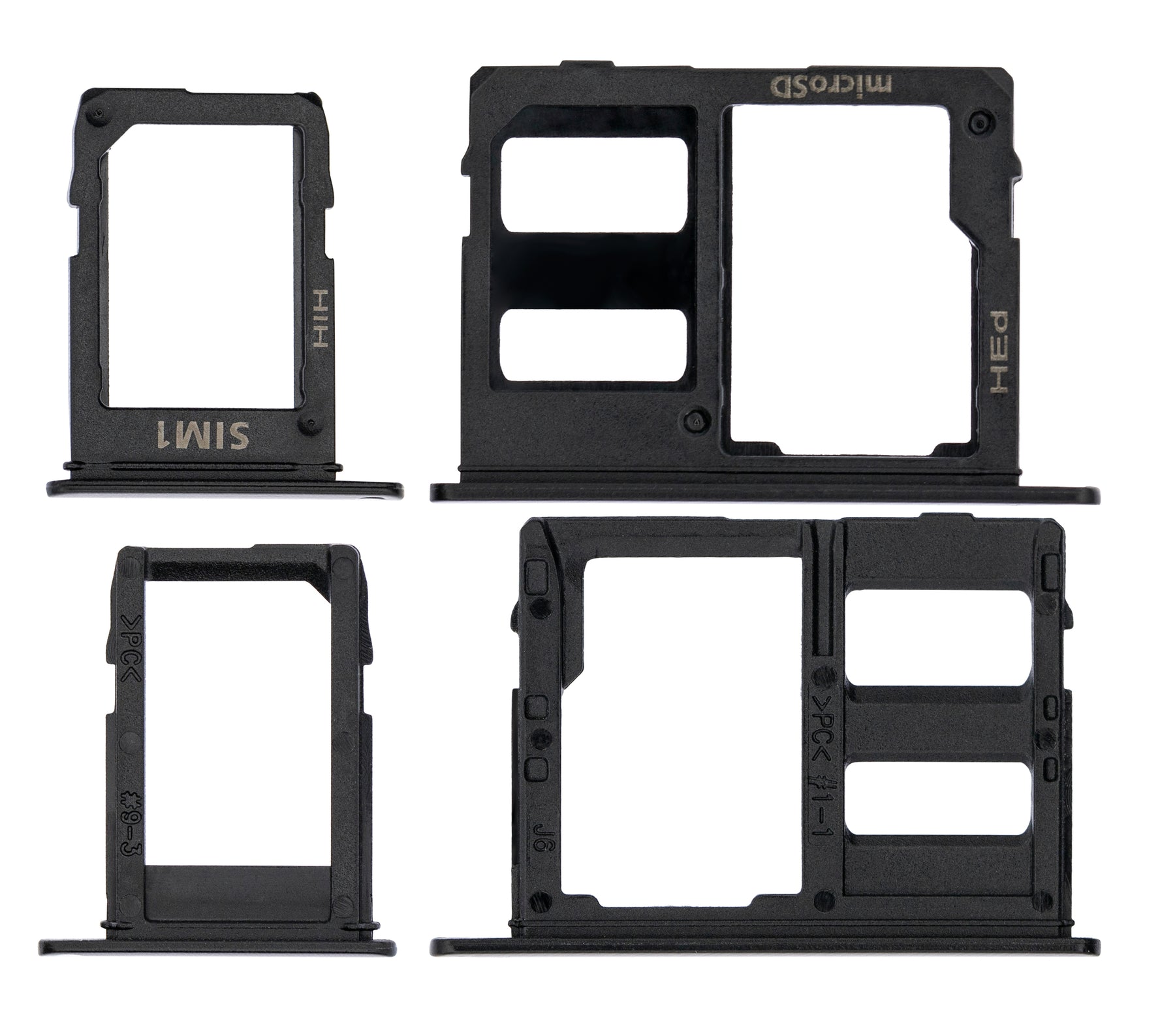 Sim Card Tray Replacement Compatible For Samsung Galaxy A6 (A600 / 2018) / A6 Plus (A605 / 2018) (Black)