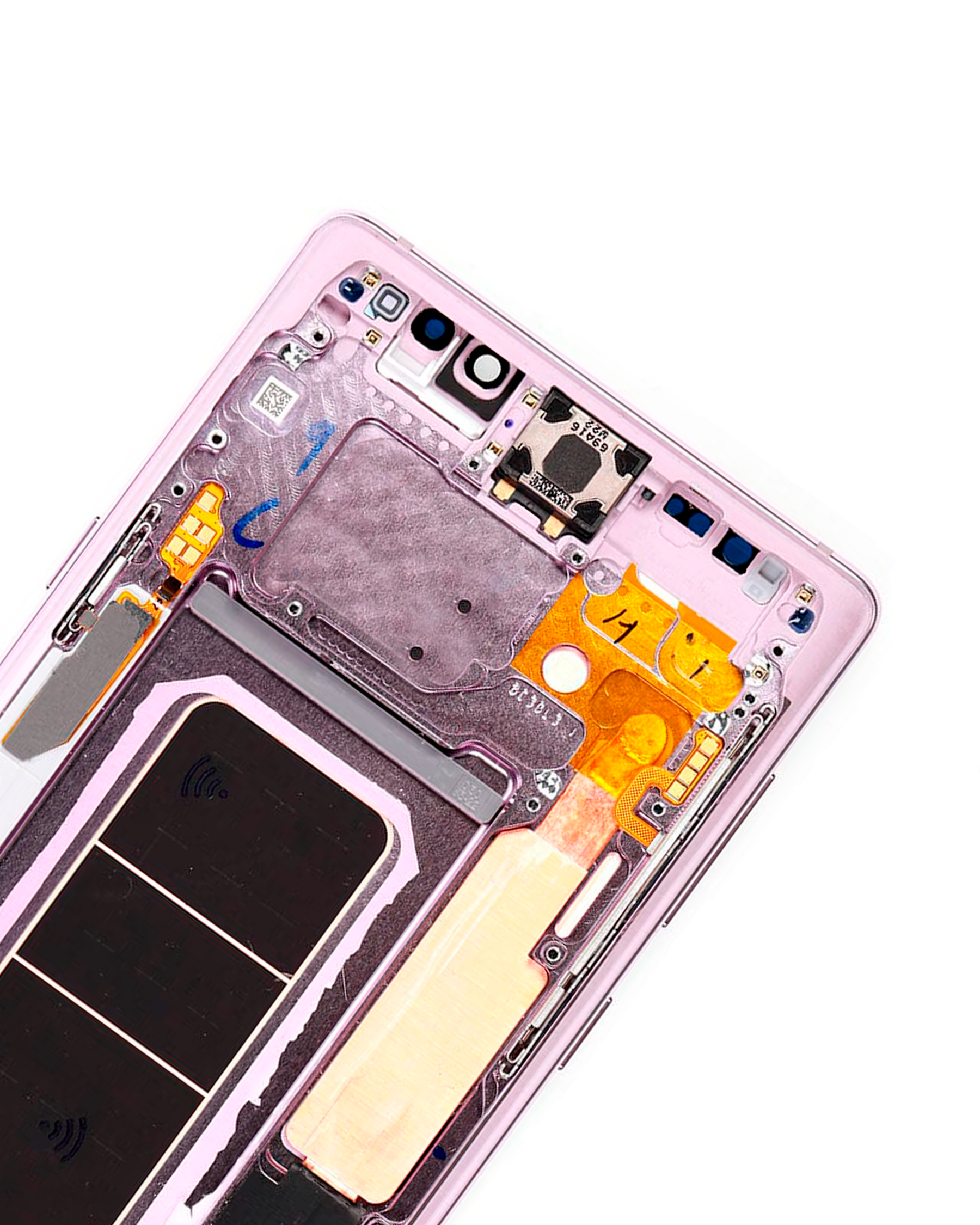 OLED Assembly With Frame Compatible For Samsung Galaxy Note 9 Replacement (Vemake) (Lavender Purple)