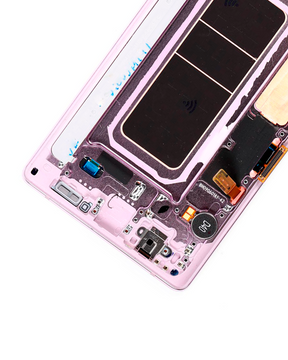 OLED Assembly With Frame Compatible For Samsung Galaxy Note 9 Replacement (Vemake) (Lavender Purple)