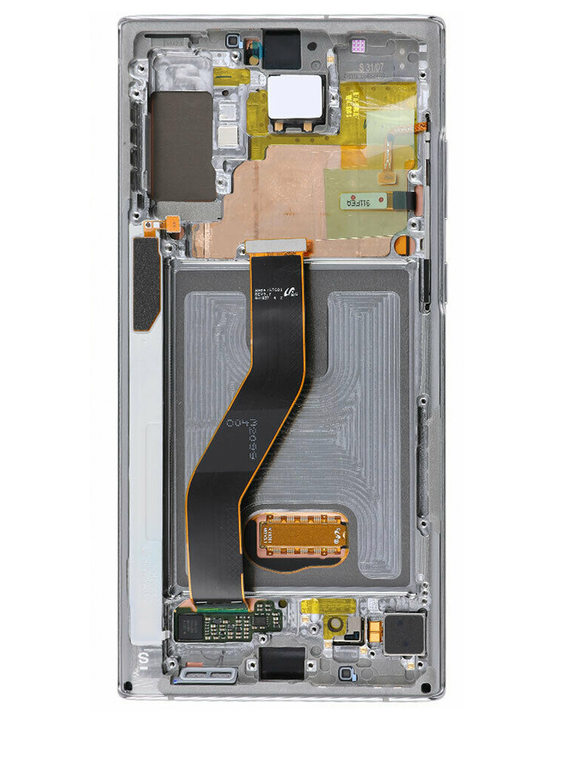 Replacement OLED Assembly With Frame Compatible For Samsung Galaxy Note 10 Plus / 5G (Service Pack) (Aura Glow / Silver)