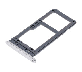 Single Sim Card Tray Compatible For Samsung Galaxy S8 / S8 Plus Replacement (Arctic Silver)