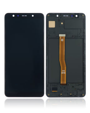 Replacement OLED Assembly With Frame Compatible For Samsung Galaxy A7 by Macfactory.in (A750 / 2018) (Vemake) (Black)